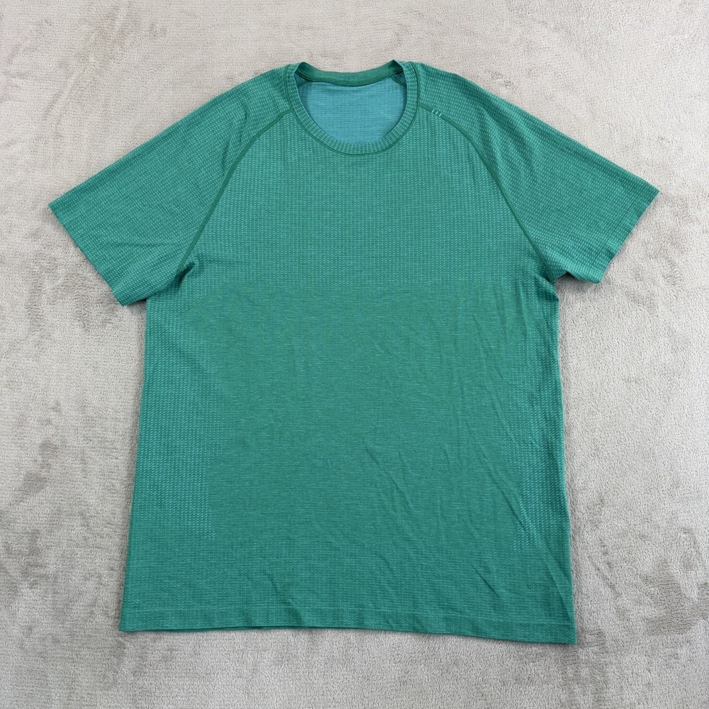 Lululemon Metal Vent Tech T Shirt Men XL Green Silverescent Short Sleeve Workout